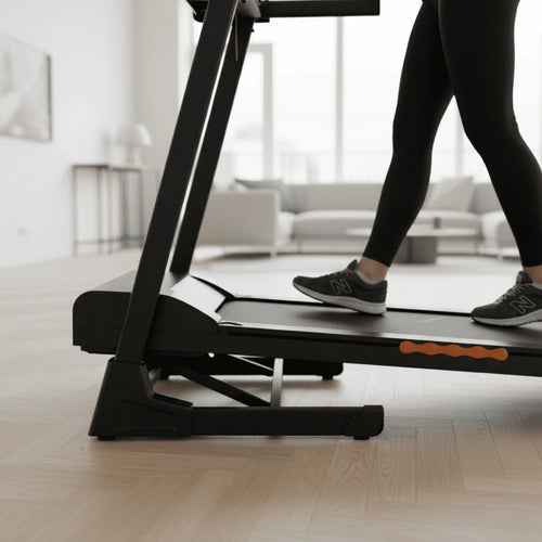 Détail de la structure et du châssis du tapis de marche WALKEN Incline Elite